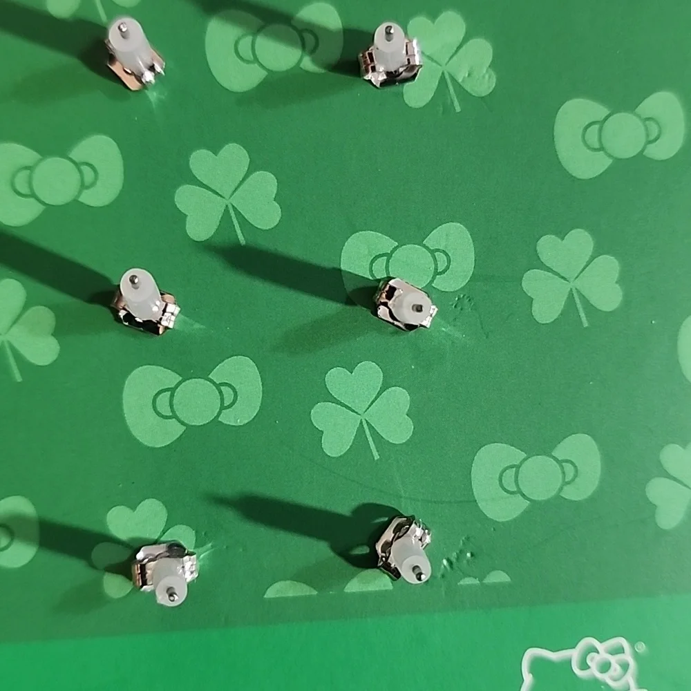 Hello Kitty Kids Earring Set - Green, Black, Gold, Pink